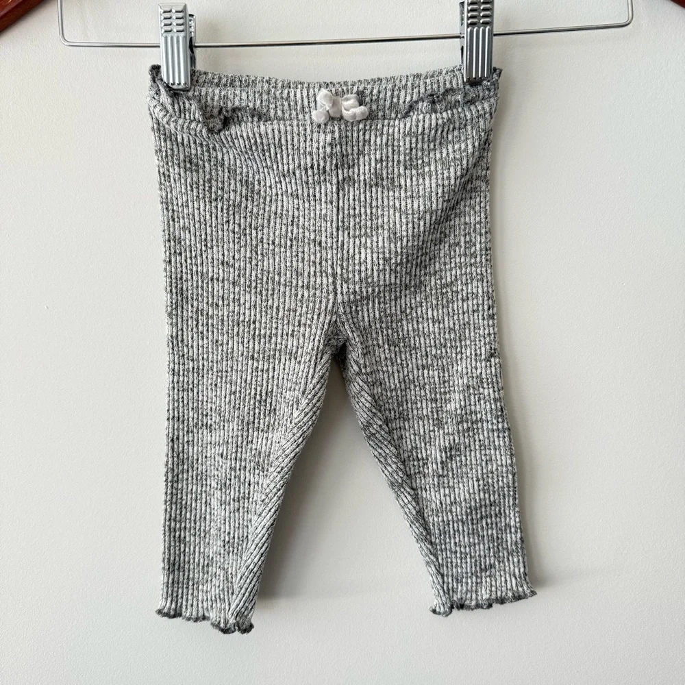 Gray Ribbed Heather Grey Knit Baby Outfit - Picture 5 of 7